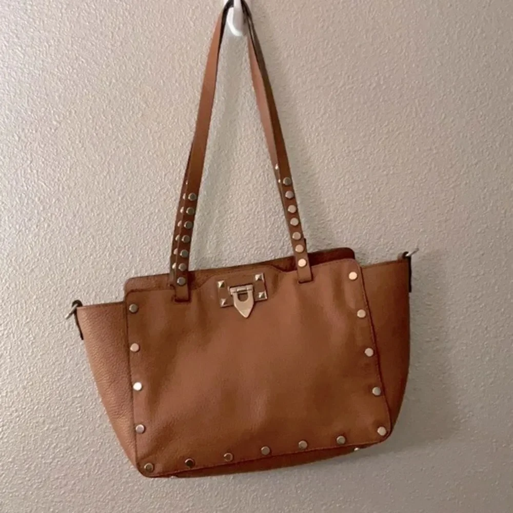 LAURENT Teffel Studded Pebbles Leather Tote